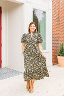 Autumn Bouquet Midi Dress