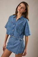 DENIM CROP SHIRT LE LIS