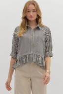 The Classic Ruffle Stripe Top