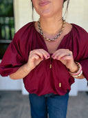 Cabernet Bubble Blouse Entro
