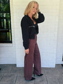 Buckle Up Chocolate Wide Leg Jeans | Risen Risen
