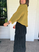 The After Hours Fringe Sweater Skirt Lalavon