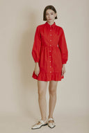 Poplin Mini Shirt Dress