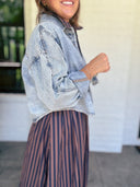 The Perfect Layer Cropped Denim Button-Down Risen