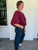 Cabernet Bubble Blouse Entro
