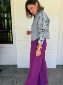 The Perfect Layer Cropped Denim Button-Down Risen