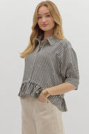The Classic Ruffle Stripe Top