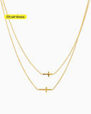 The Gold Cross Necklace Duo