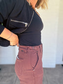 Buckle Up Chocolate Wide Leg Jeans | Risen Risen