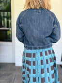 The Cool Girl Denim Bomber Jacket Risen