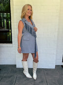 The Blue Belle Fringe Vest Dress Saints & Hearts