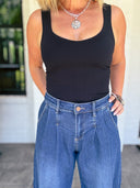 The Volume Up Wide Leg Pleated Jeans | Risen Risen