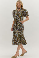 Autumn Bouquet Midi Dress