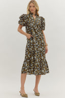Autumn Bouquet Midi Dress