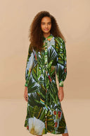 Blue Amazonia Forest Lenzing Midi Dress - Laundry Dae