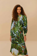 Blue Amazonia Forest Lenzing Midi Dress