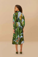Blue Amazonia Forest Lenzing Midi Dress
