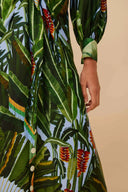 Blue Amazonia Forest Lenzing Midi Dress