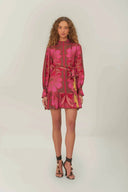 Pink Floral Glam Scarf Mini Dress - Laundry Dae