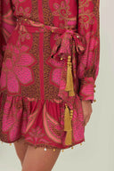 Pink Floral Glam Scarf Mini Dress - Laundry Dae