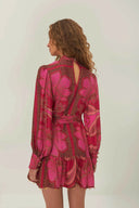 Pink Floral Glam Scarf Mini Dress - Laundry Dae