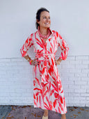 Off White Banana Leaf Long Grace Dress