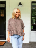 The Check, Please Peplum Top Entro