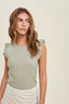 Flutter Sleeve Tee - Sage