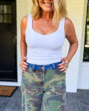 Off the Radar Camo Barrel Jeans by Risen Risen