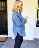 Denim With an Edge Studded Button Down Mustard Seed