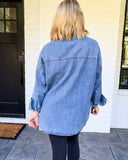 Denim With an Edge Studded Button Down Mustard Seed