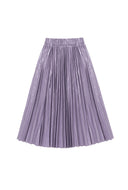 Faux Croc Pleated Skirt