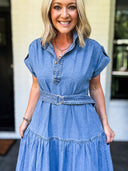 The All Dae Denim Midi Dress Entro