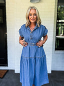 The All Dae Denim Midi Dress Entro
