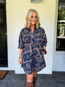 The Storyteller Printed Shirt Dress Entro