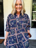 The Storyteller Printed Shirt Dress Entro
