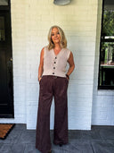 The After Hours Suede Pant Mustard Seed