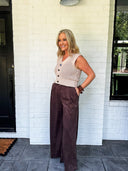 The After Hours Suede Pant Mustard Seed