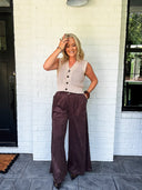 The After Hours Suede Pant Mustard Seed