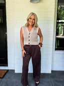 The After Hours Suede Pant Mustard Seed