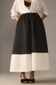 Colorblock A-Line Maxi Skirt