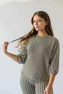 Meland Patterned Blouse in Black Multi