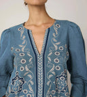 Farrah Blouse | Cardamon Blue