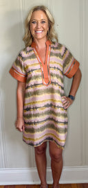Brushstroke Shift Dress