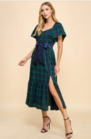 Countryside Chic Plaid Midi