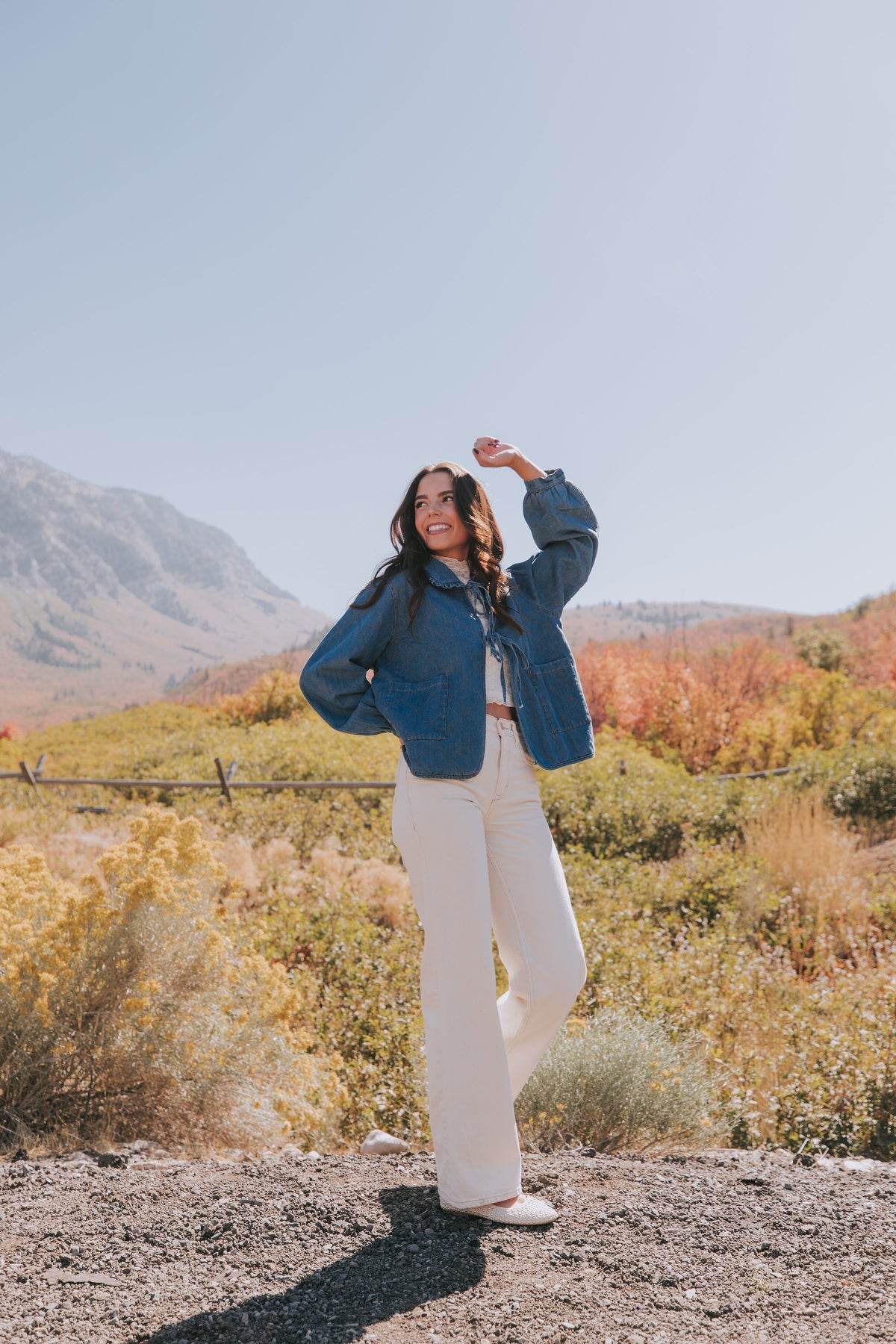 Ruffle Ridge Quilted Denim Jacket – Laundry Dae