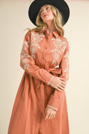 Saddle Stitch Floral Maxi