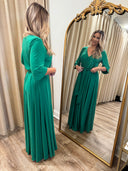 Formal Evening Gown (Midi to Long) Green BURU M