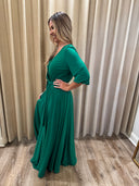 Formal Evening Gown (Midi to Long) Green BURU M