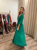 Formal Evening Gown (Midi to Long) Green BURU M